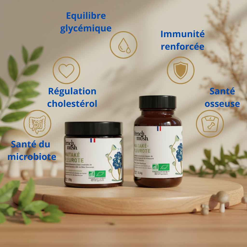 French Mush - Maitake & Pleurote - Équilibre glycémique & Immunité 🍄